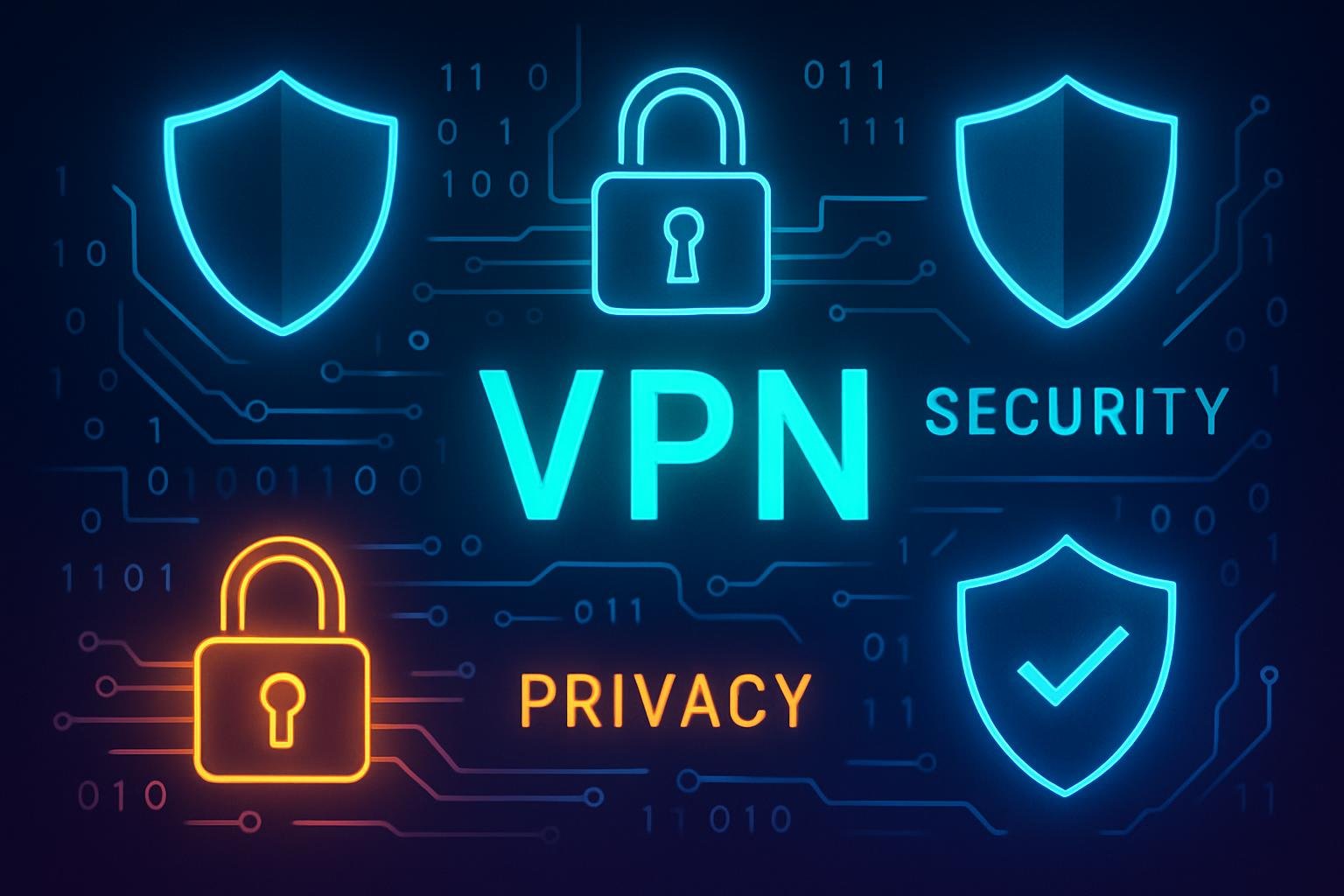VPN security and privacy features visualization